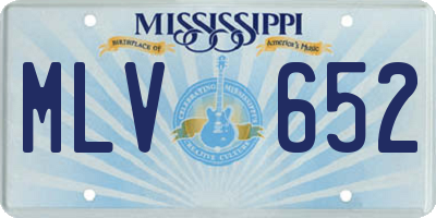 MS license plate MLV652