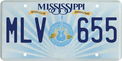 MS license plate MLV655
