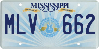 MS license plate MLV662