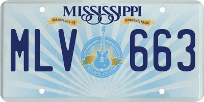 MS license plate MLV663
