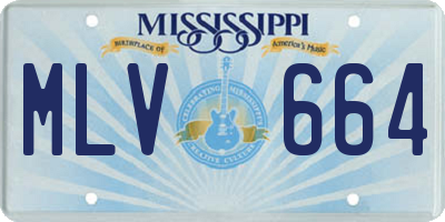 MS license plate MLV664