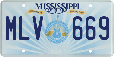 MS license plate MLV669