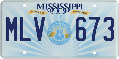 MS license plate MLV673