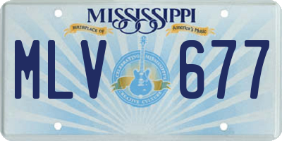 MS license plate MLV677