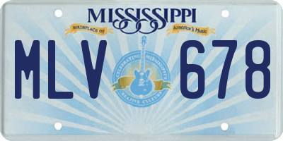 MS license plate MLV678