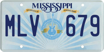 MS license plate MLV679
