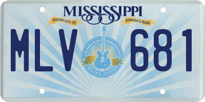 MS license plate MLV681