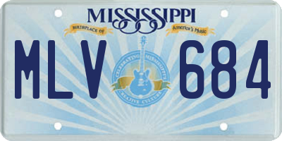 MS license plate MLV684