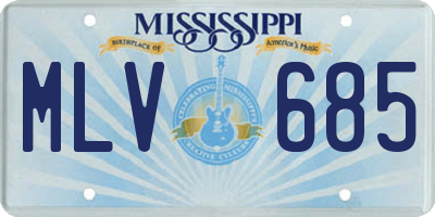 MS license plate MLV685