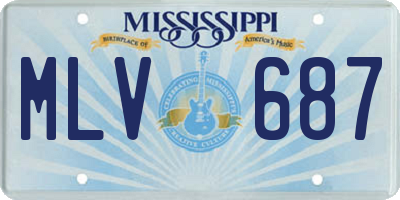 MS license plate MLV687