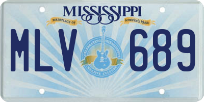 MS license plate MLV689