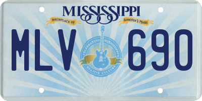 MS license plate MLV690