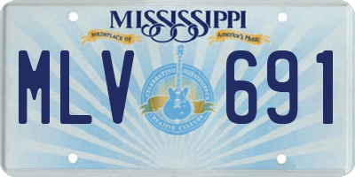 MS license plate MLV691