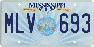 MS license plate MLV693