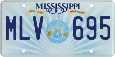 MS license plate MLV695