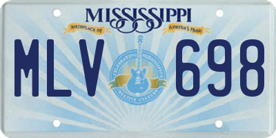 MS license plate MLV698