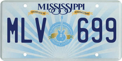 MS license plate MLV699
