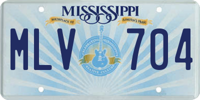 MS license plate MLV704