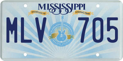 MS license plate MLV705