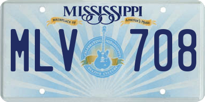 MS license plate MLV708