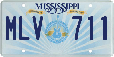 MS license plate MLV711