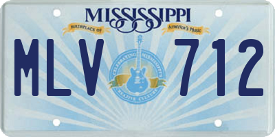 MS license plate MLV712