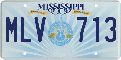 MS license plate MLV713