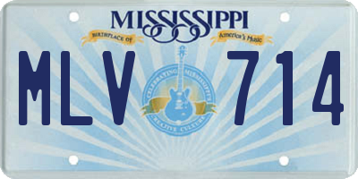 MS license plate MLV714