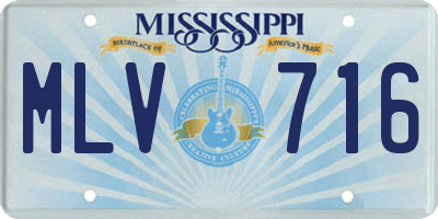 MS license plate MLV716