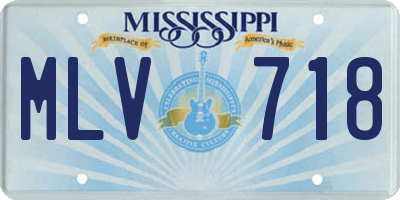 MS license plate MLV718