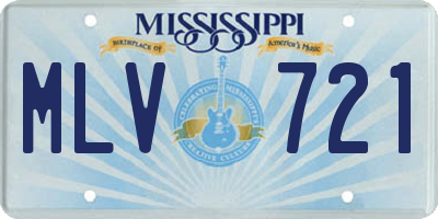 MS license plate MLV721