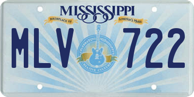 MS license plate MLV722