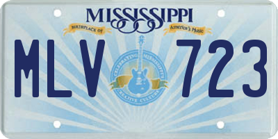 MS license plate MLV723