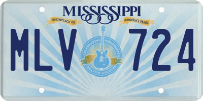 MS license plate MLV724