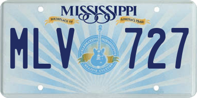 MS license plate MLV727