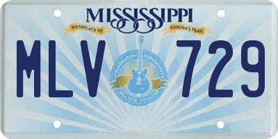 MS license plate MLV729