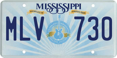 MS license plate MLV730