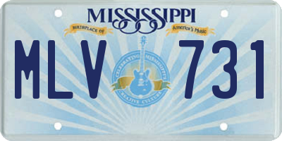 MS license plate MLV731