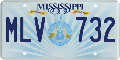 MS license plate MLV732