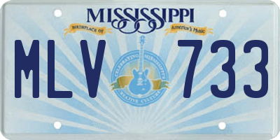 MS license plate MLV733