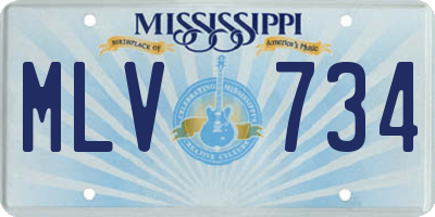 MS license plate MLV734