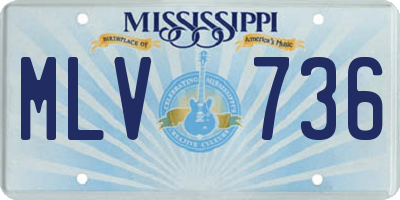MS license plate MLV736