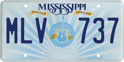 MS license plate MLV737