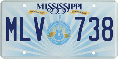 MS license plate MLV738
