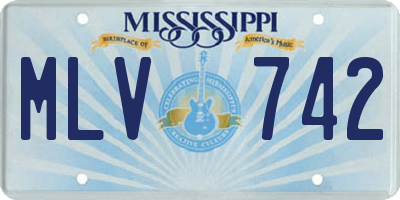 MS license plate MLV742