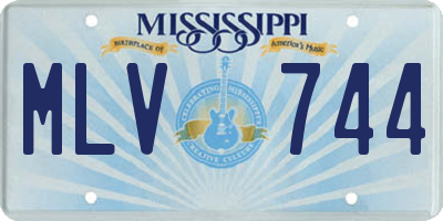 MS license plate MLV744