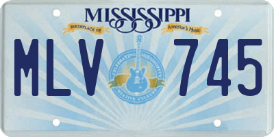 MS license plate MLV745