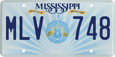 MS license plate MLV748