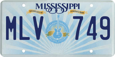 MS license plate MLV749