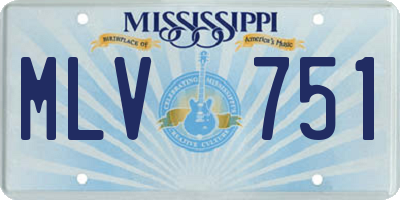MS license plate MLV751